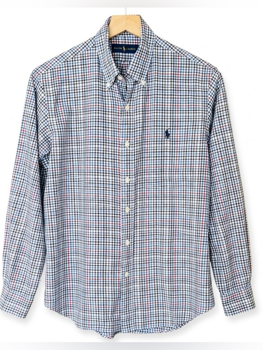 Polo Ralph Lauren Men’s Plaid Check Slim Fit Button Down Shirt Medium